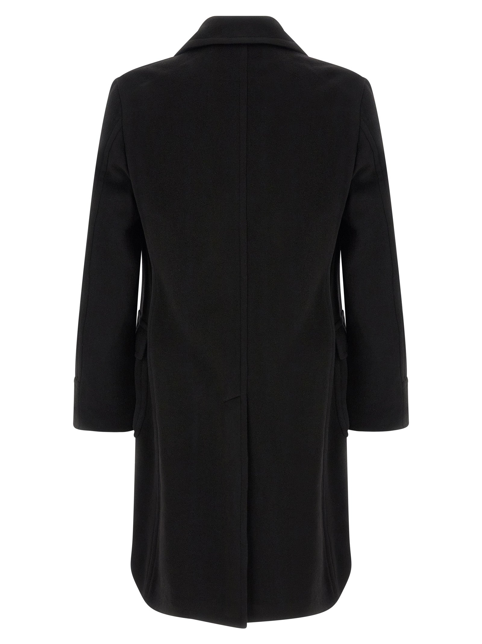 Tagliatore Black Cashmere Coat for Men