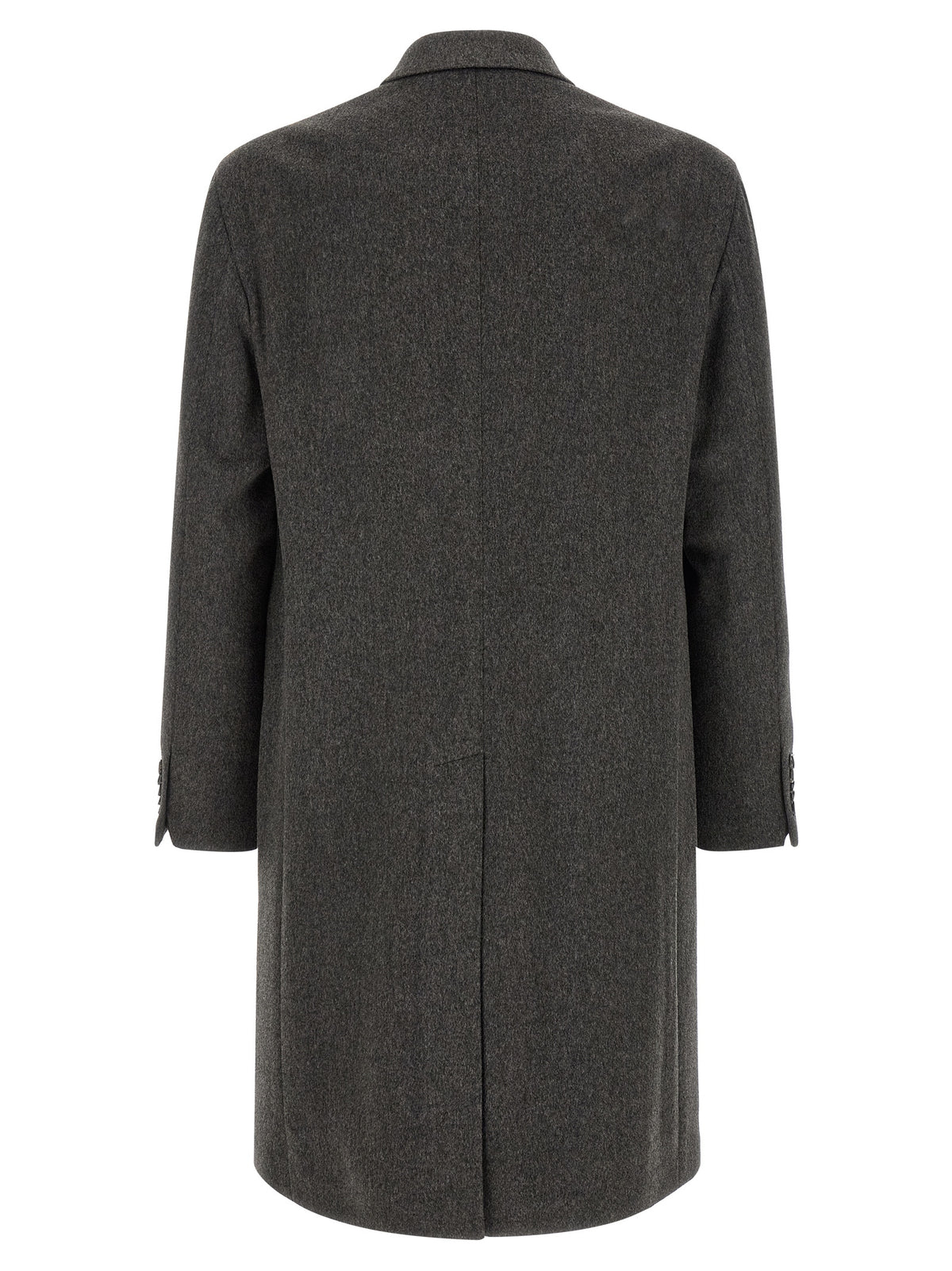 Tagliatore Gray Virgin Wool Coat for Men