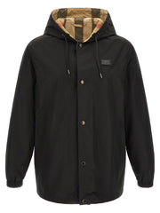 Burberry Black Polyester Coat for Men