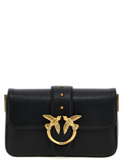 PINKO Black Calfskin Shoulder Bag