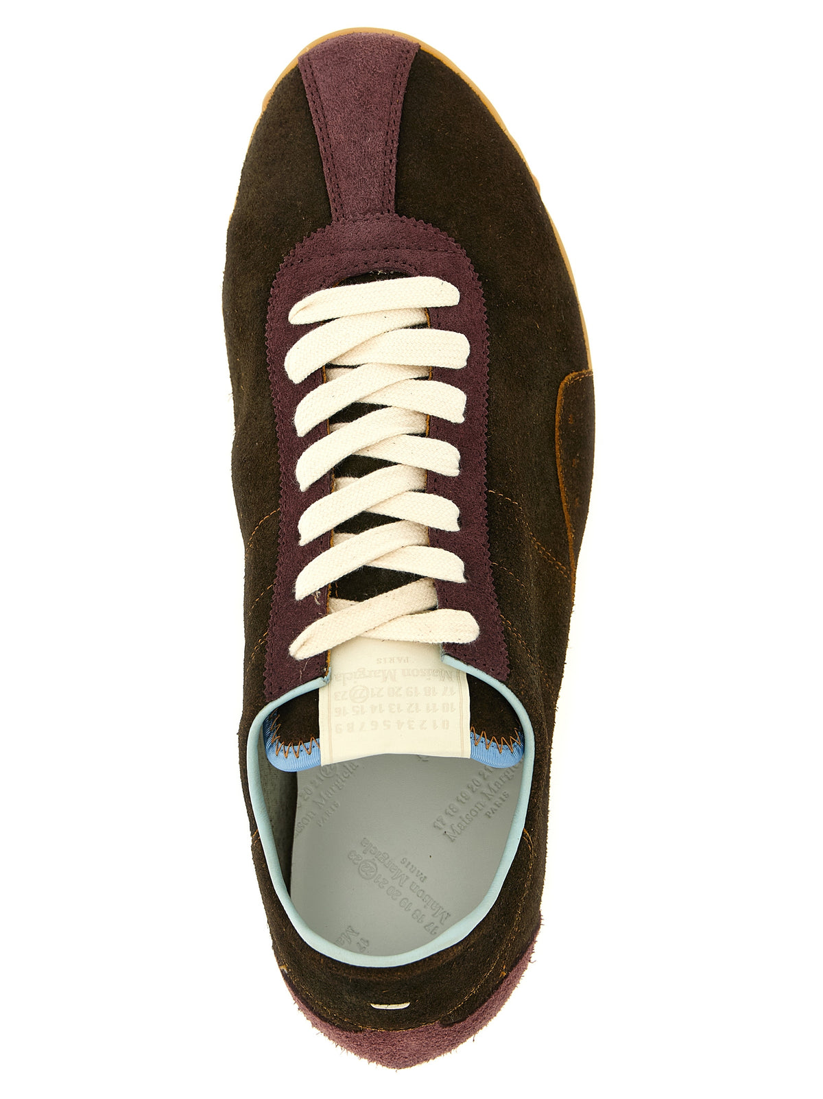 Maison Margiela Brown Calfskin Athletic Sneakers for Men