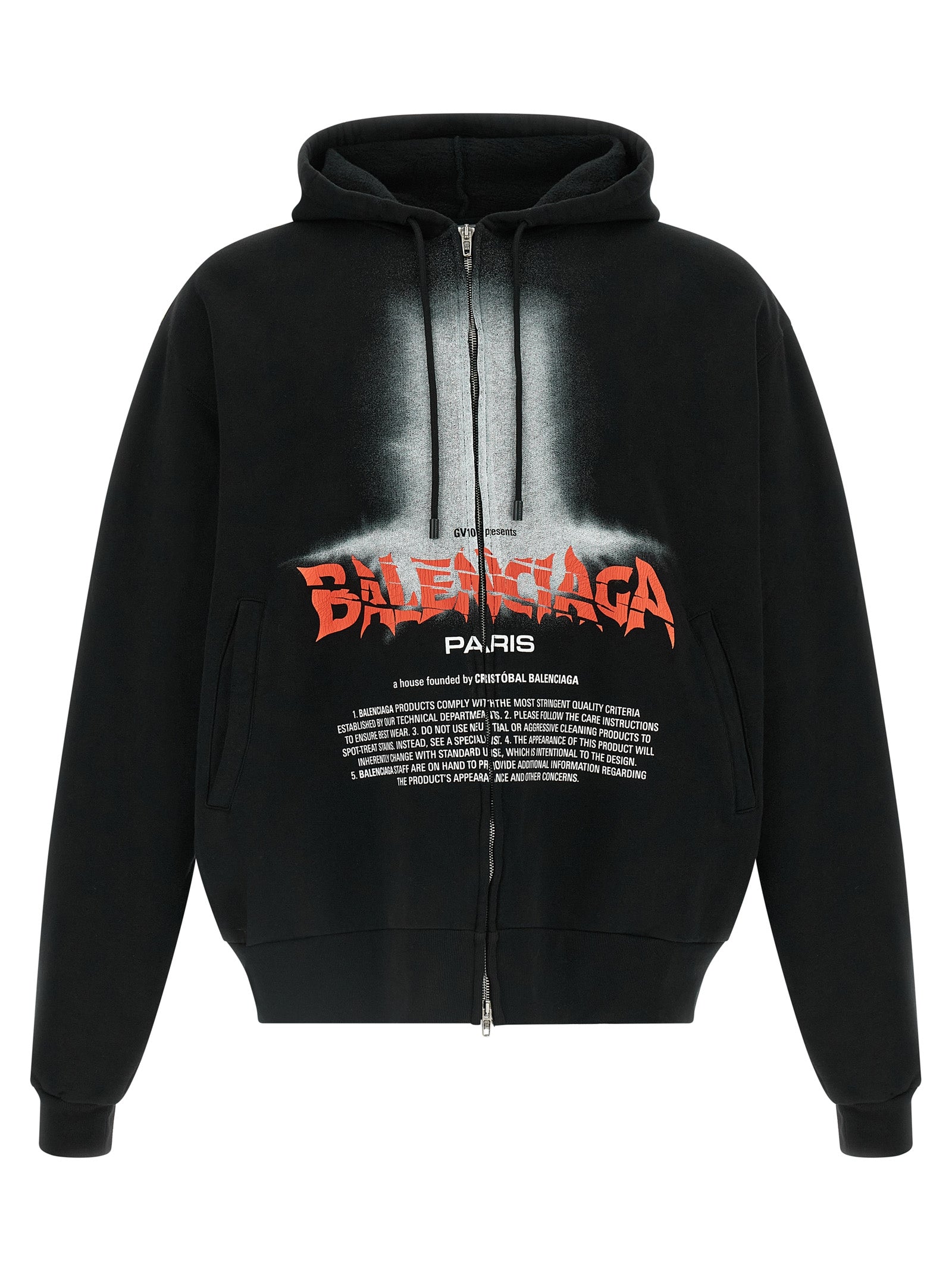Balenciaga Black Cotton Sweatshirt for Men