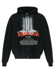 Balenciaga Black Cotton Sweatshirt for Men