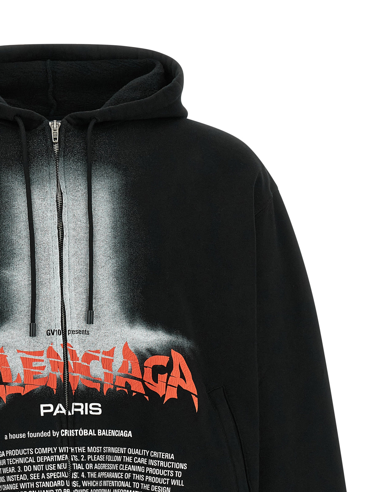 Balenciaga Black Cotton Sweatshirt for Men