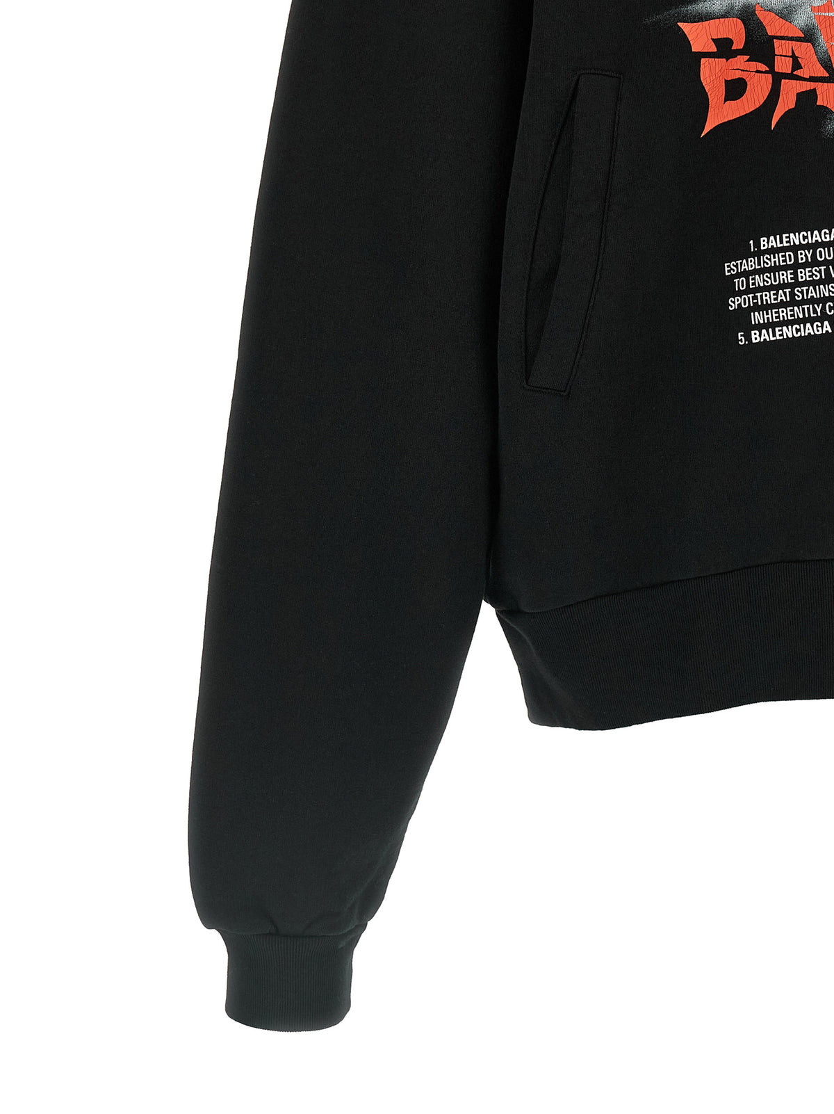 Balenciaga Black Cotton Sweatshirt for Men