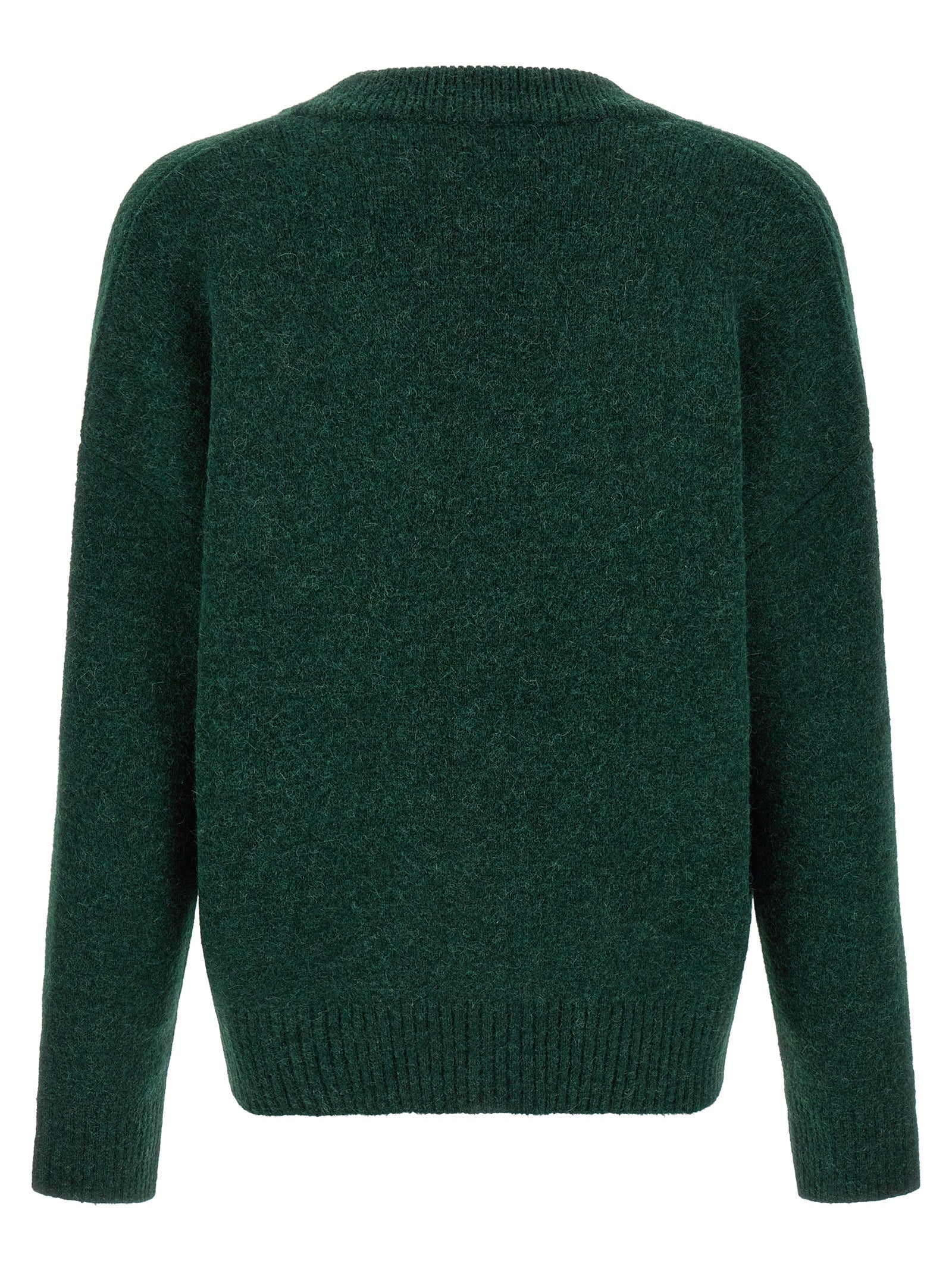 Ami Paris Bicolor Alpaca Leather Cardigan for Men