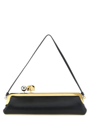 Jacquemus Black Lamb Leather Clutch Bag for Women