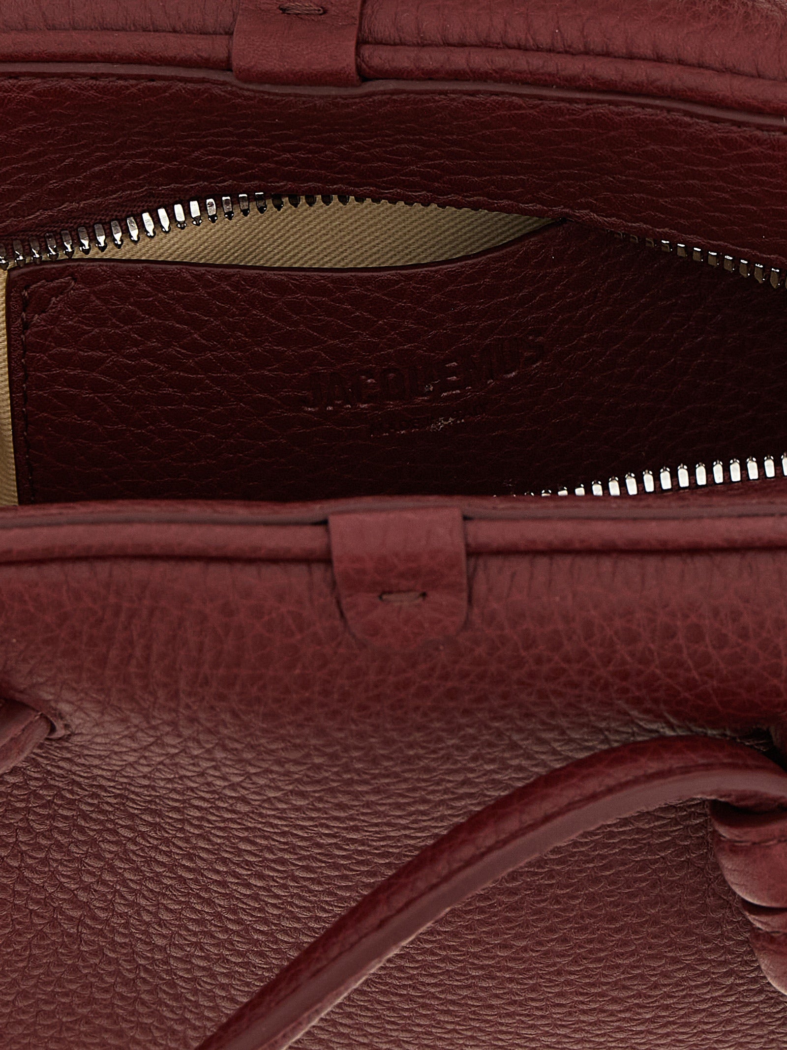 Jacquemus Bordeaux Calfskin Handbag for Women