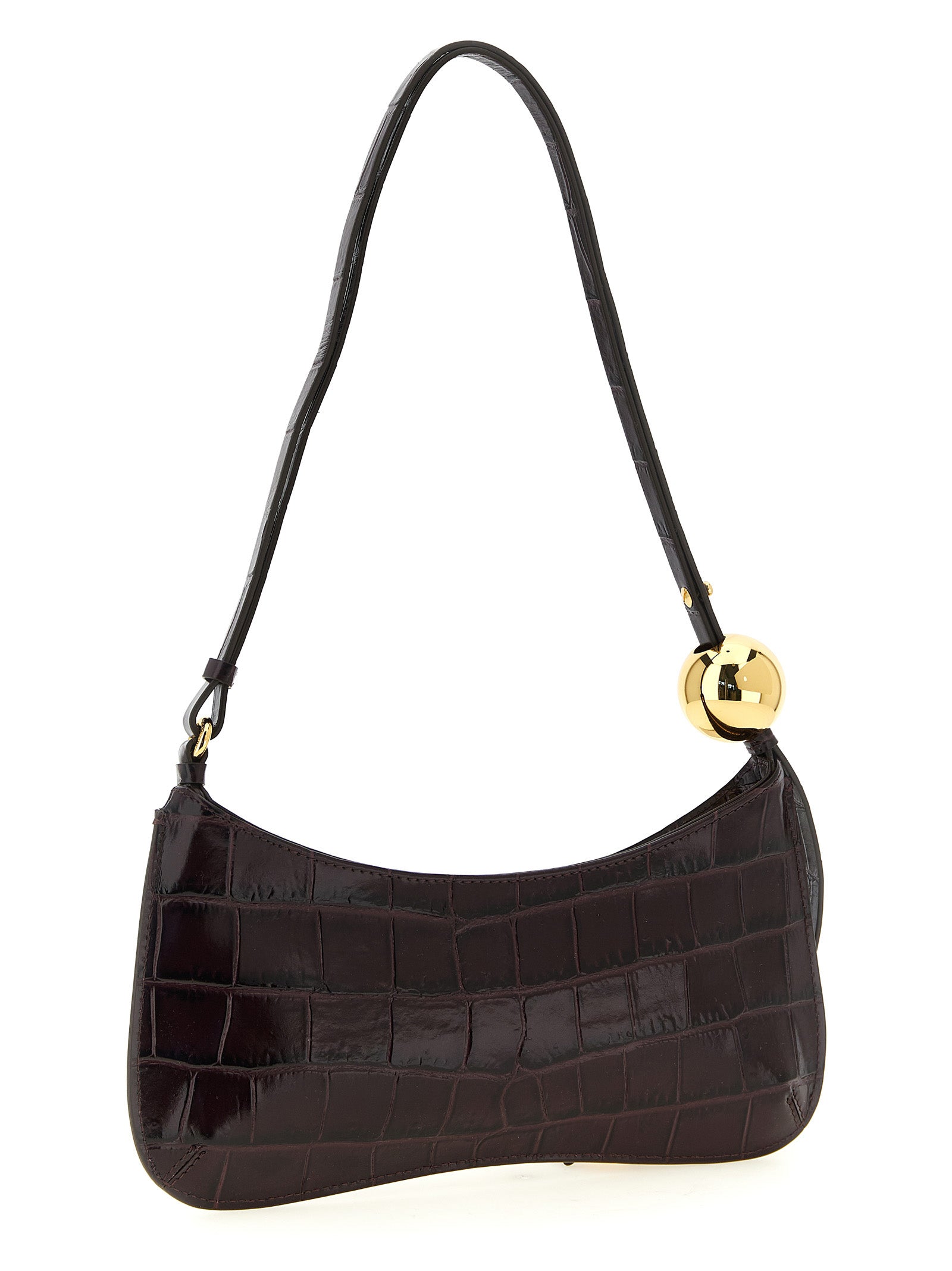 Jacquemus Bordeaux Calfskin Shoulder Bag for Women