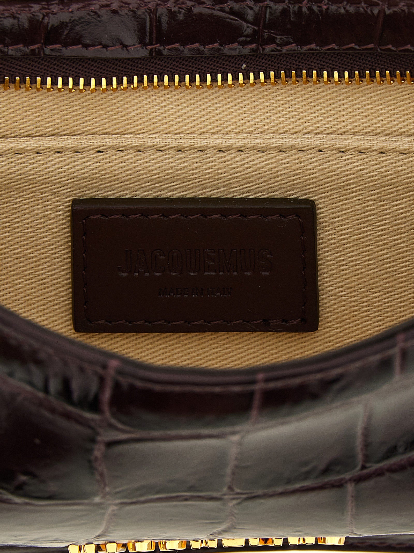 Jacquemus Bordeaux Calfskin Shoulder Bag for Women