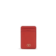Valentino Garavani Red Calf Leather Bos Taurus Wallet for Women