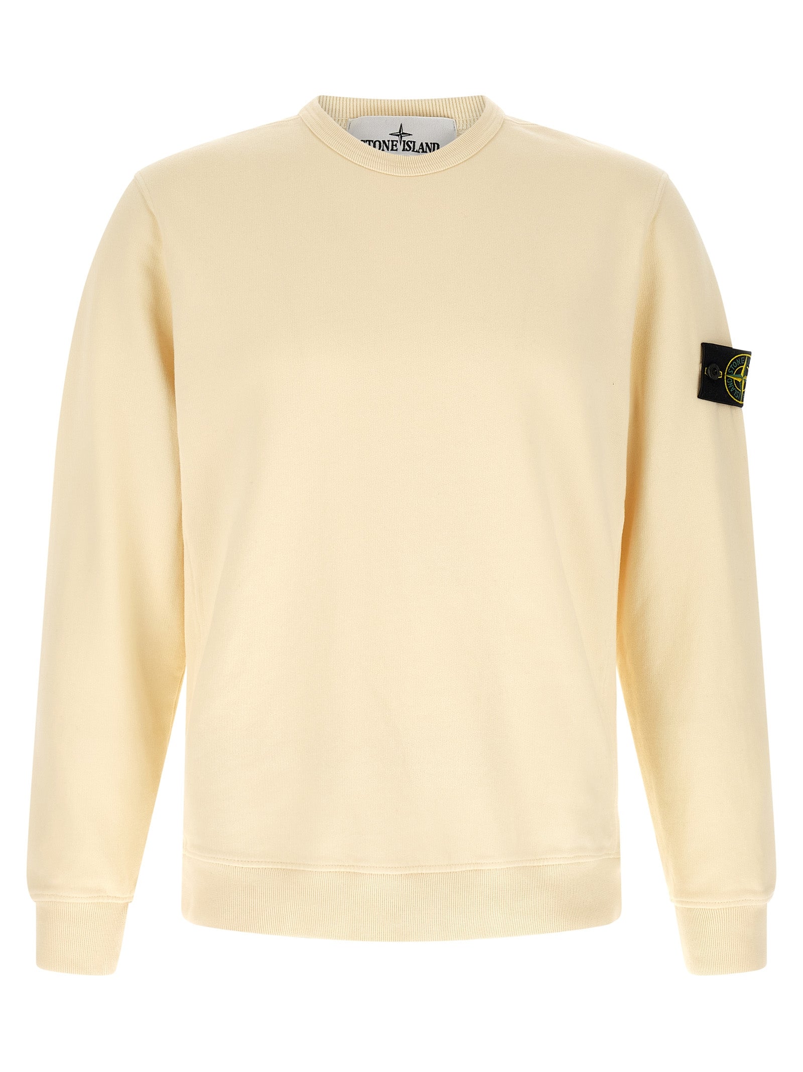 Stone Island White Cotton Sweatshirt for Men