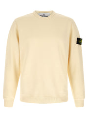 Stone Island White Cotton Sweatshirt for Men