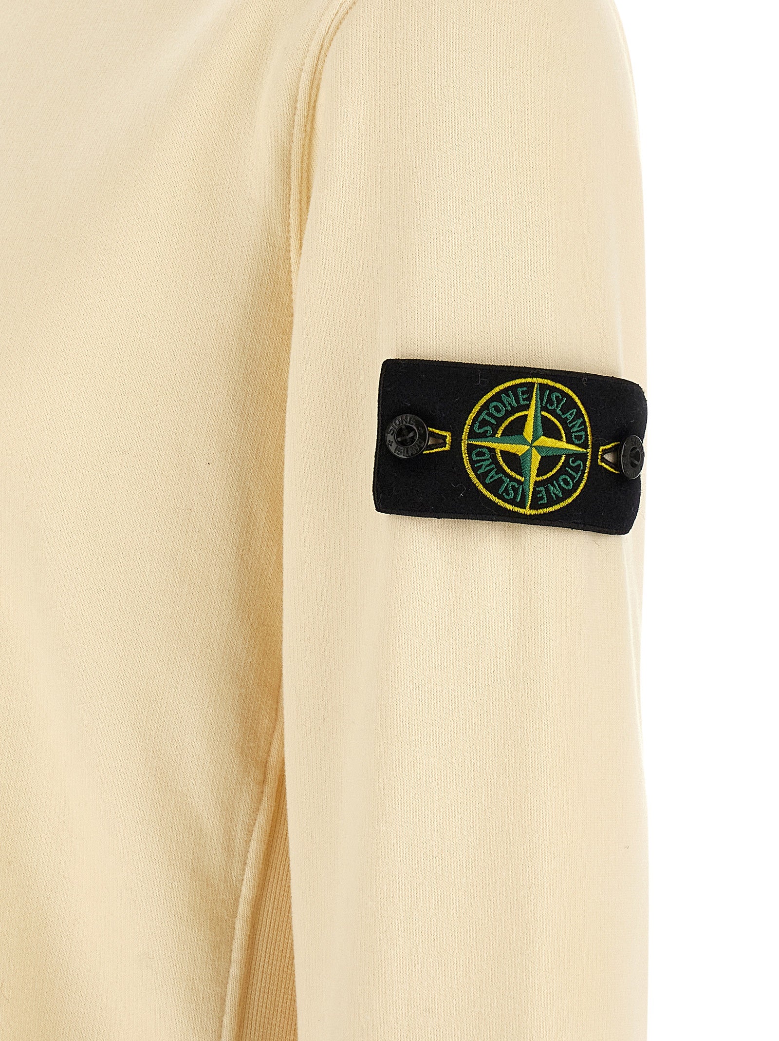 Stone Island White Cotton Sweatshirt for Men