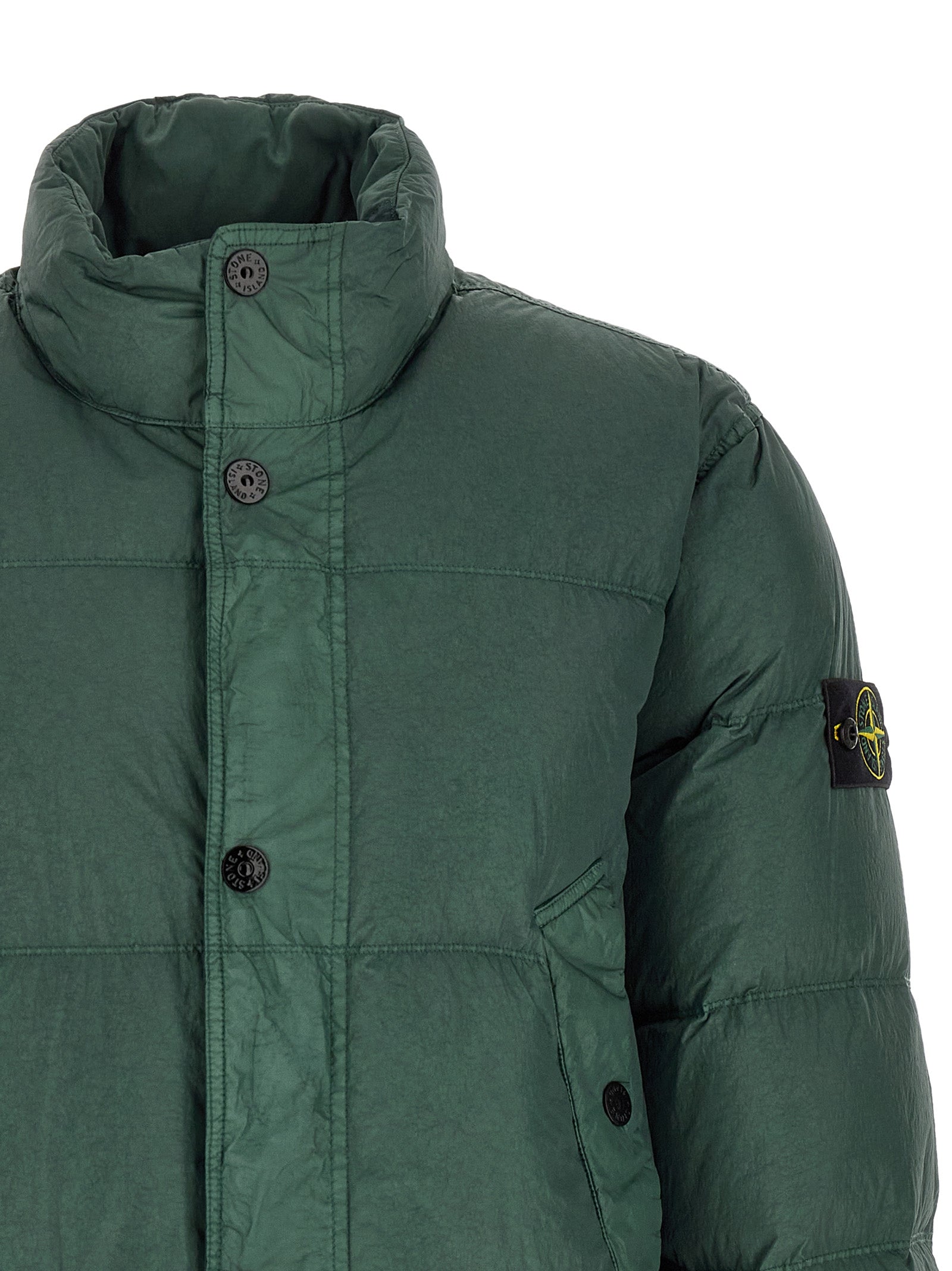 Stone Island Bicolor Polyamide Full-Length Jacket for Men