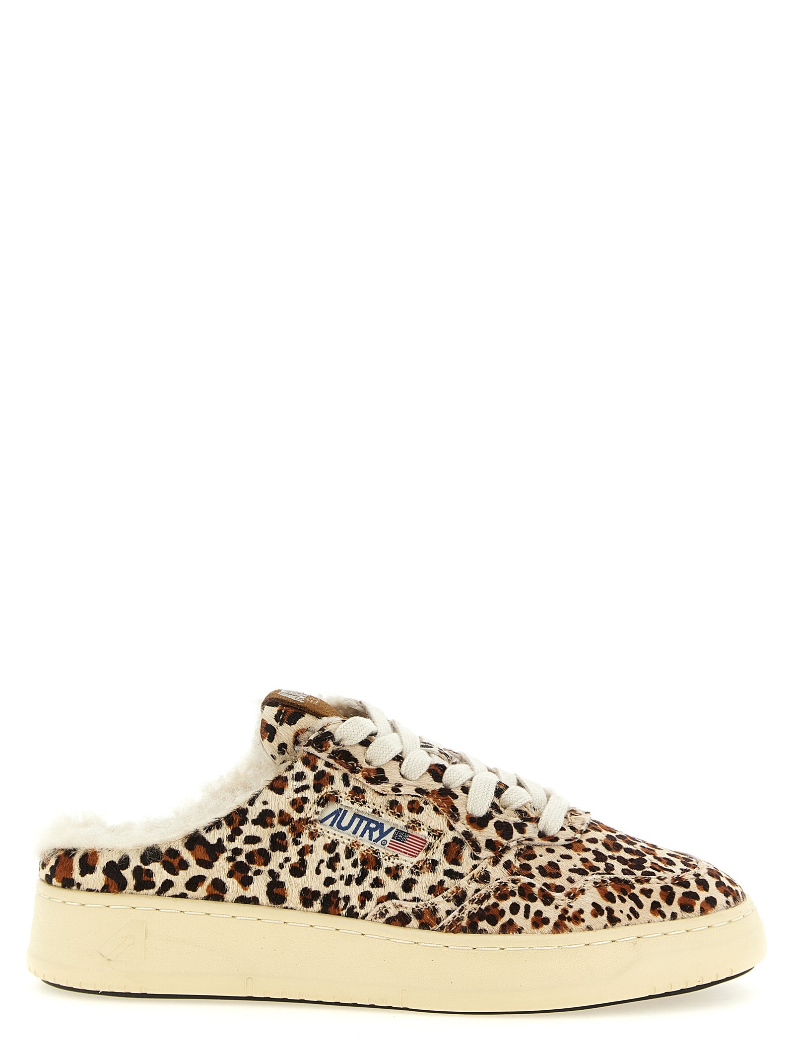 Autry Brown Cowhide Low Top Sneakers for Women