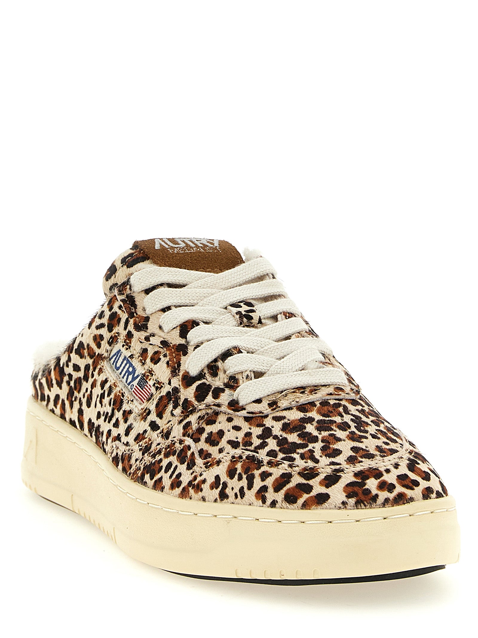 Autry Brown Cowhide Low Top Sneakers for Women