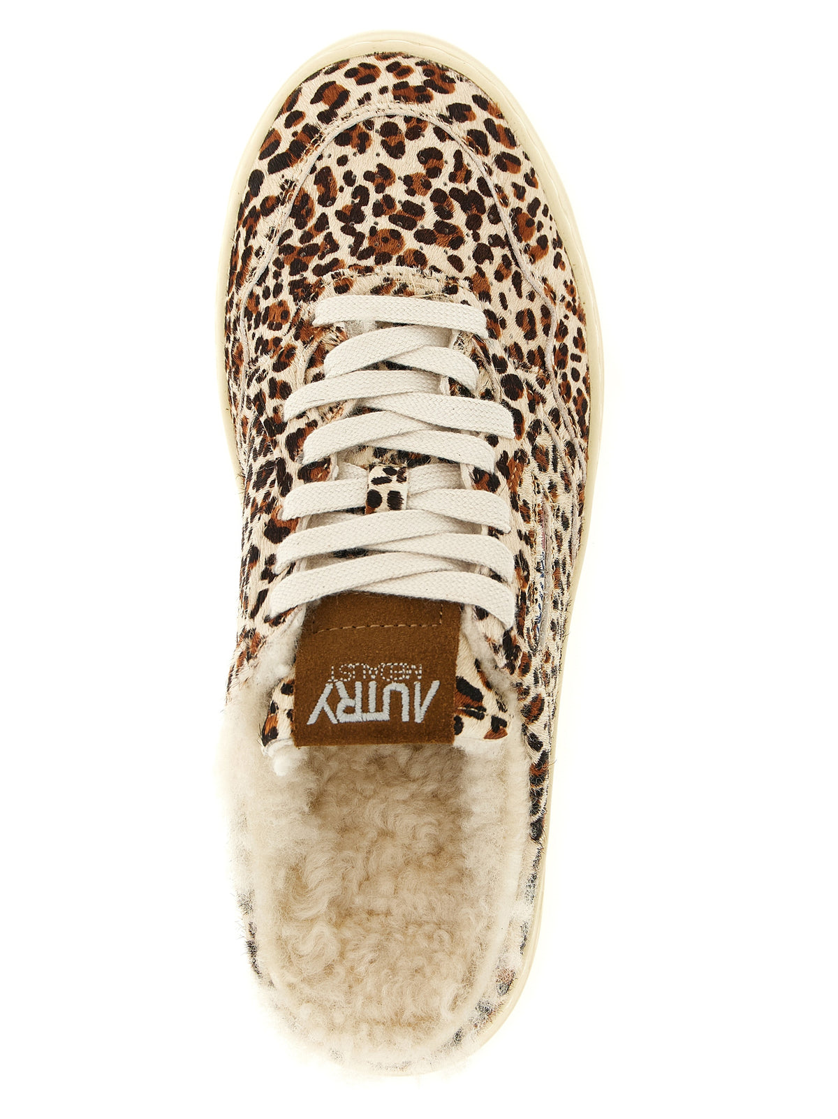 Autry Brown Cowhide Low Top Sneakers for Women