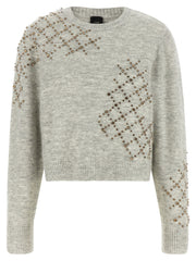 PINKO Gray Wool Cardigan for Women