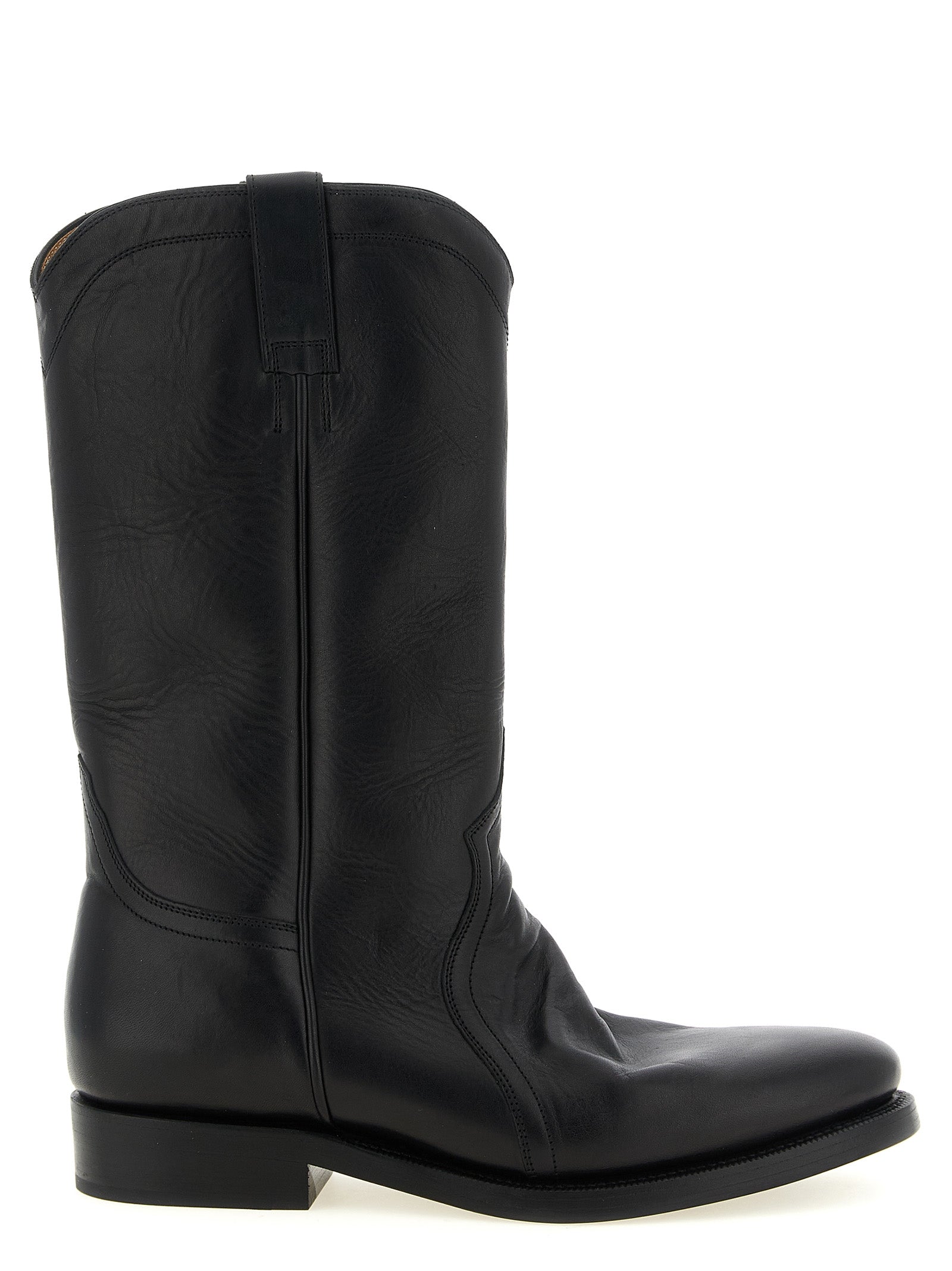 JIL SANDER Black Calfskin Over The Knee for Men