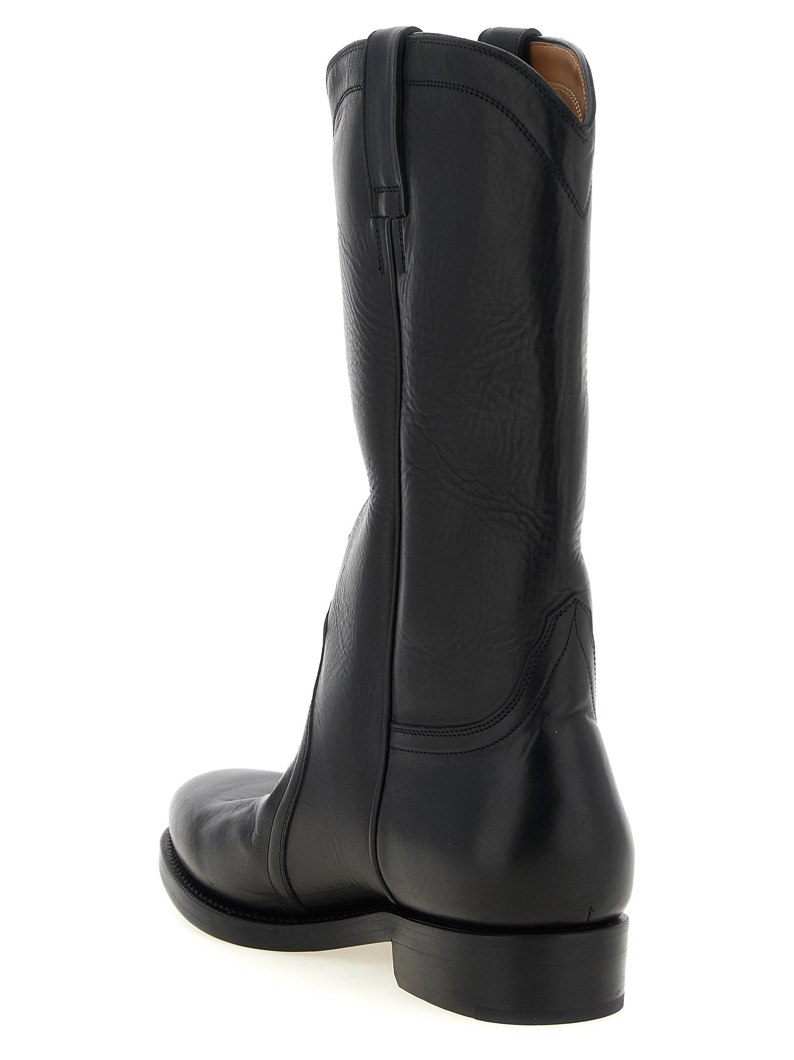 JIL SANDER Black Calfskin Over The Knee for Men