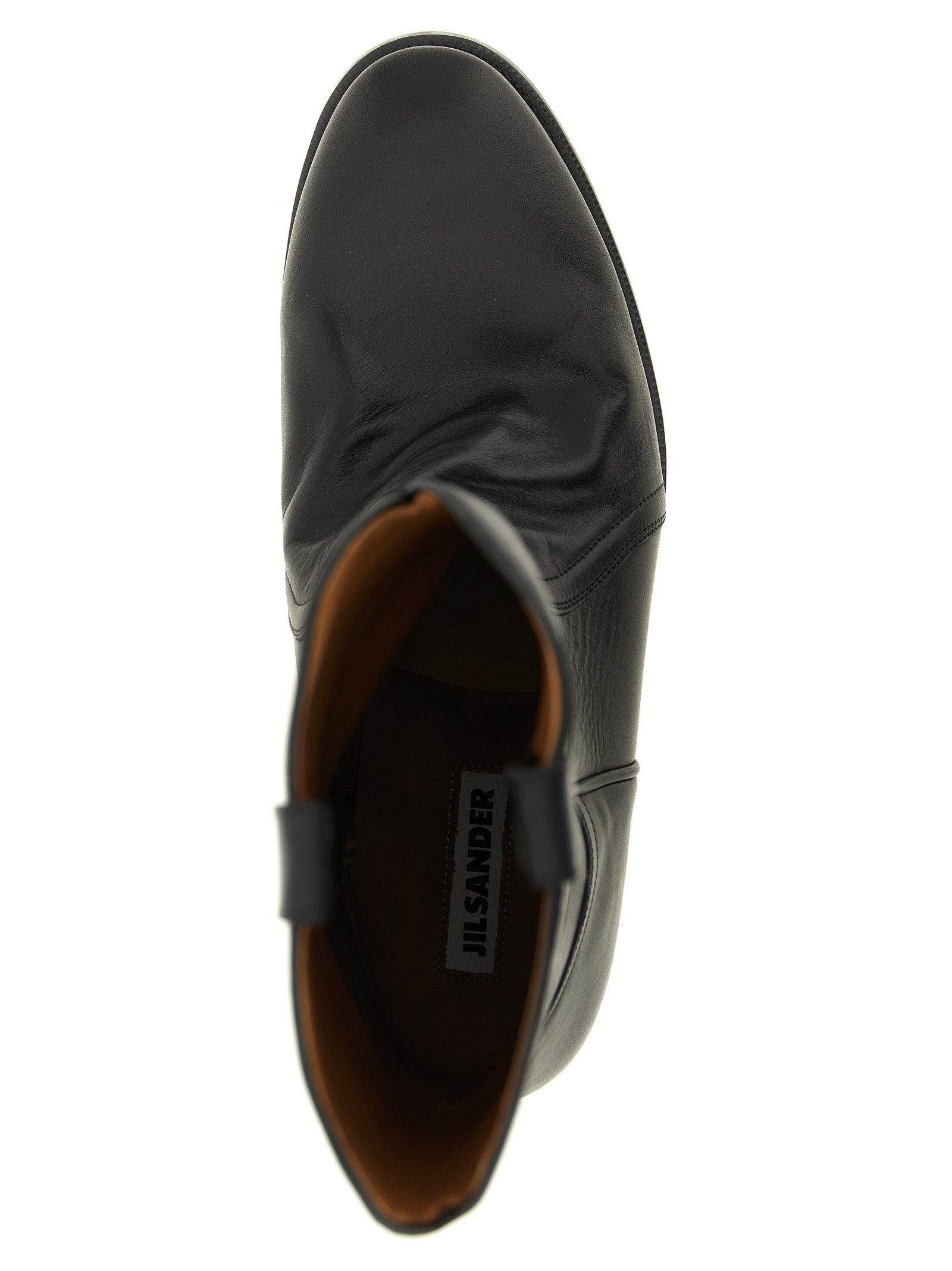 JIL SANDER Black Calfskin Over The Knee for Men