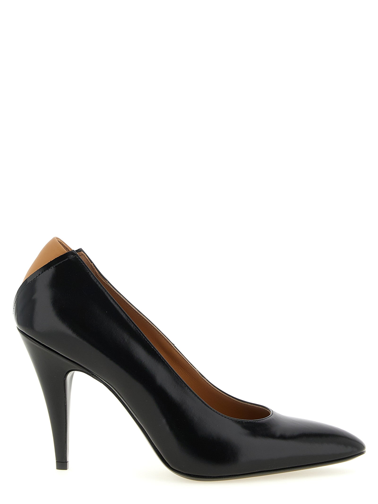 JIL SANDER Black Calfskin High Heel Pumps for Women