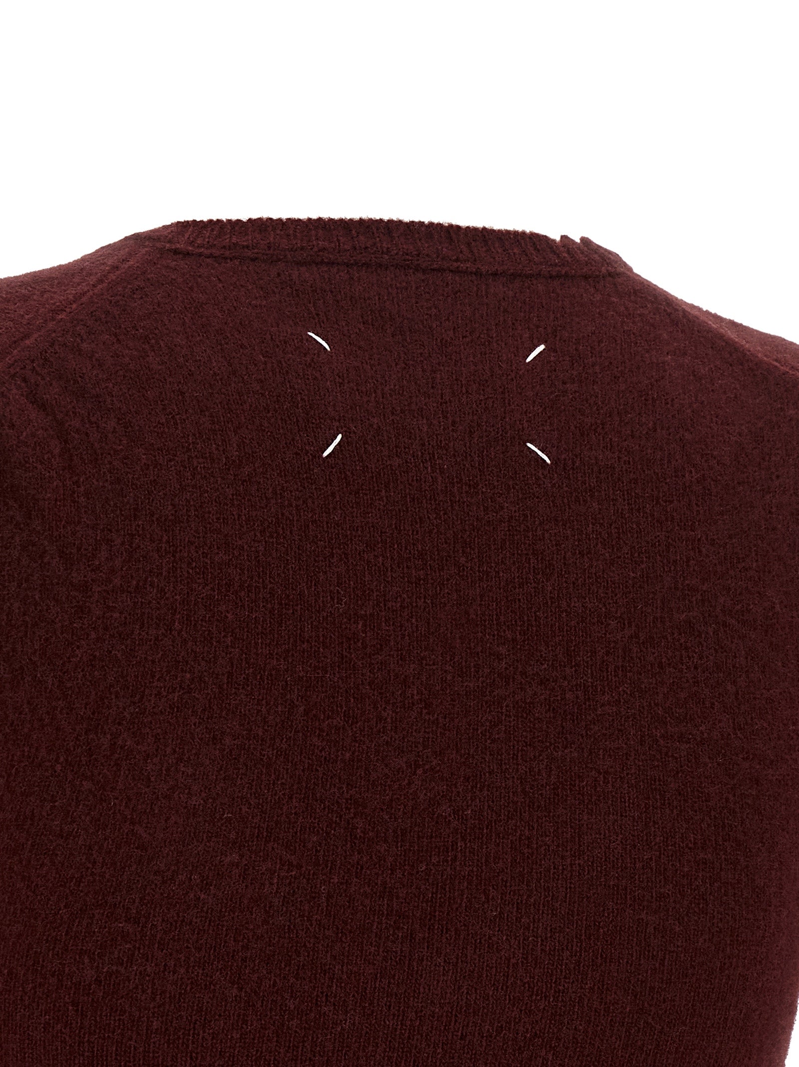 Maison Margiela Bordeaux Virgin Wool Sleeveless Jacket for Women