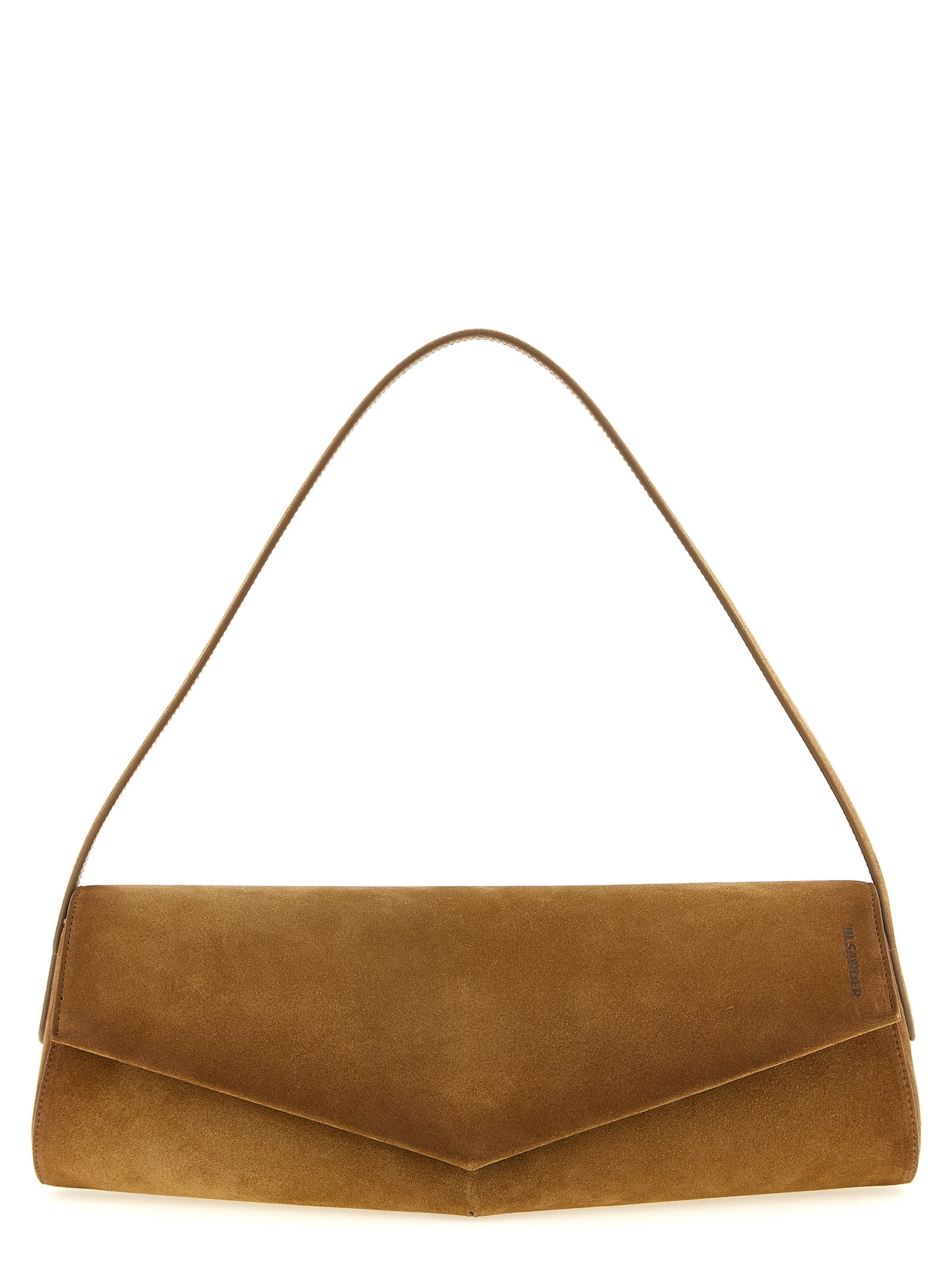 JIL SANDER Brown Calfskin Shoulder Bag for Women