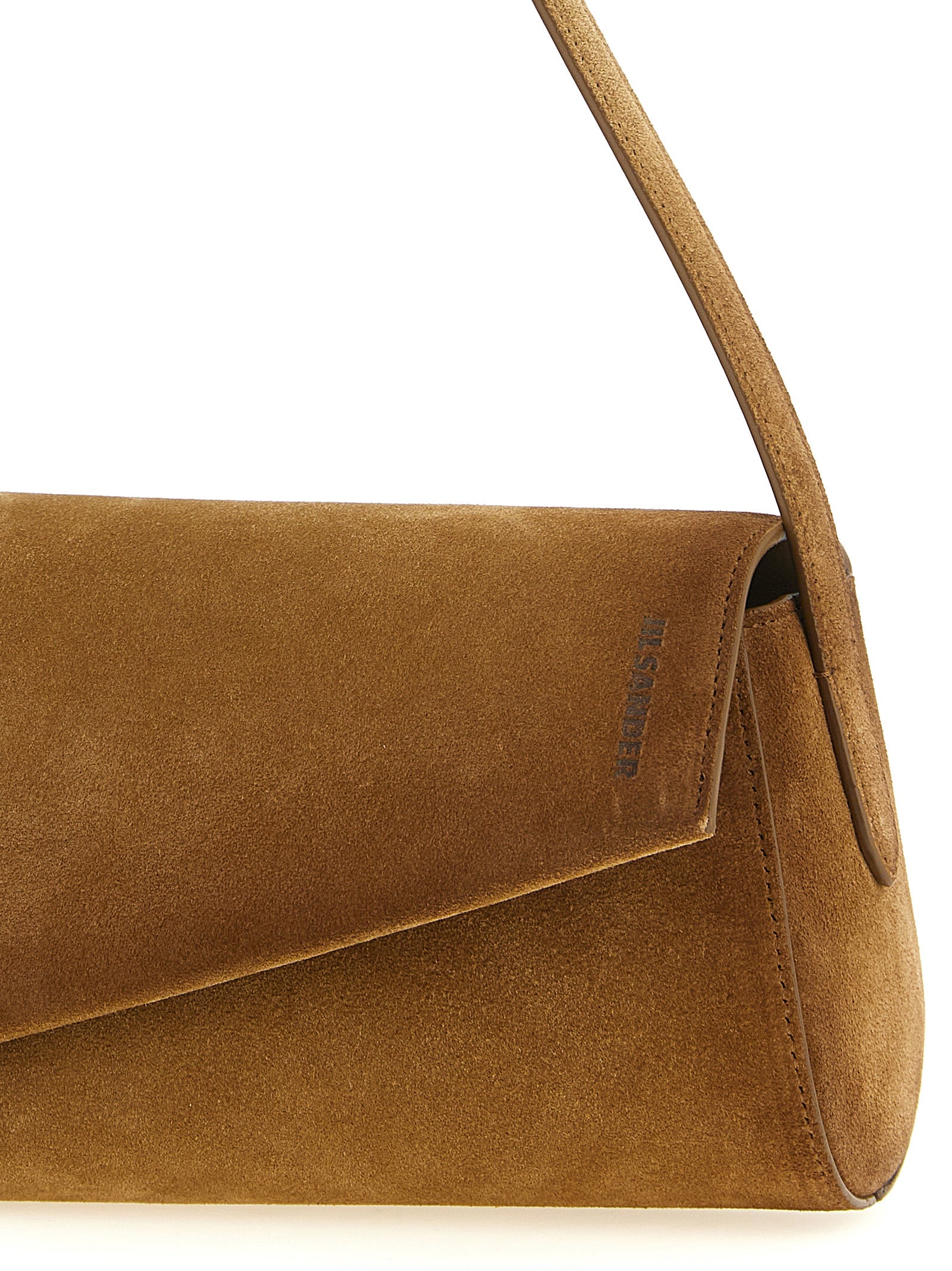 JIL SANDER Brown Calfskin Shoulder Bag for Women