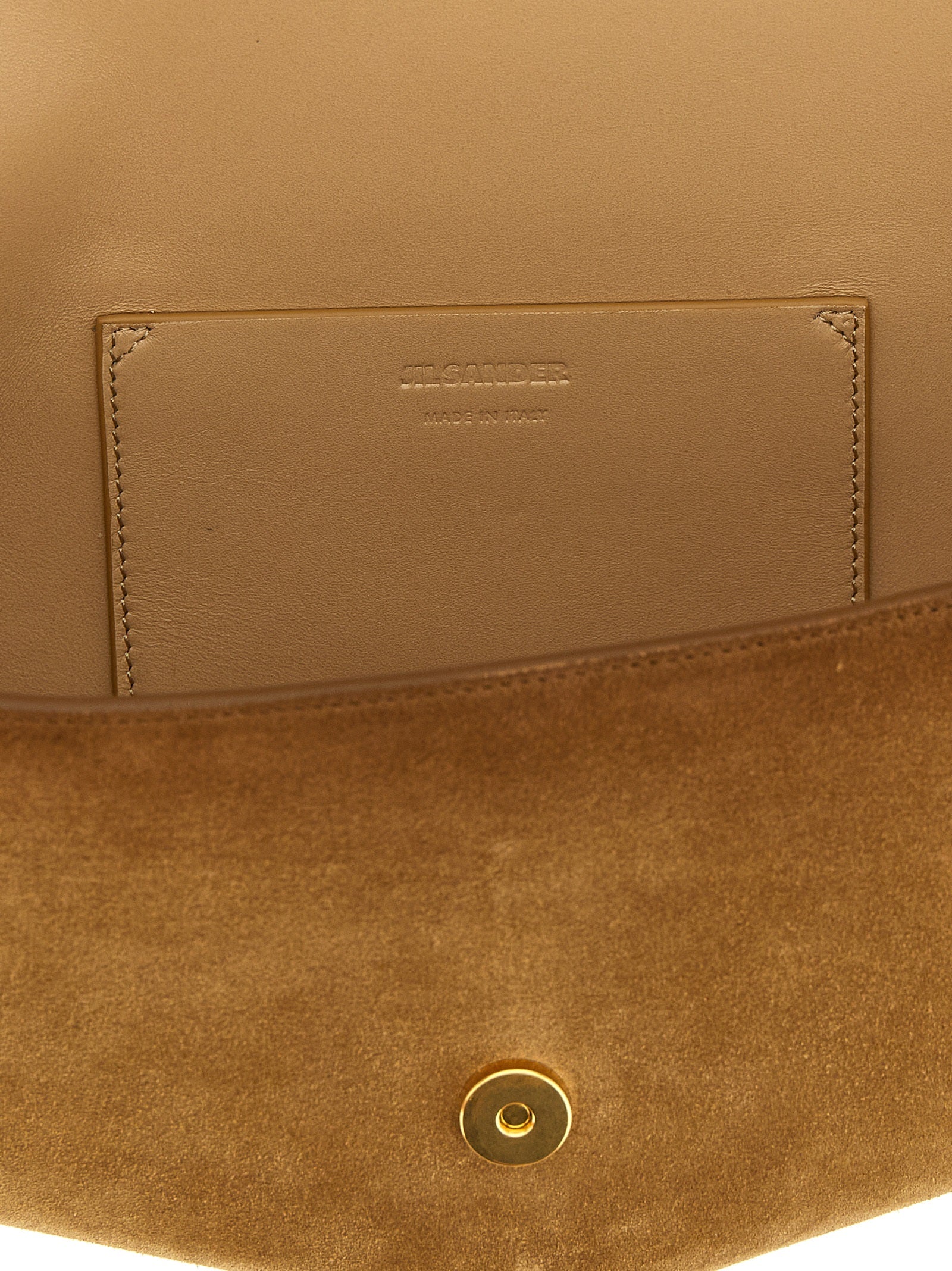 JIL SANDER Brown Calfskin Shoulder Bag for Women