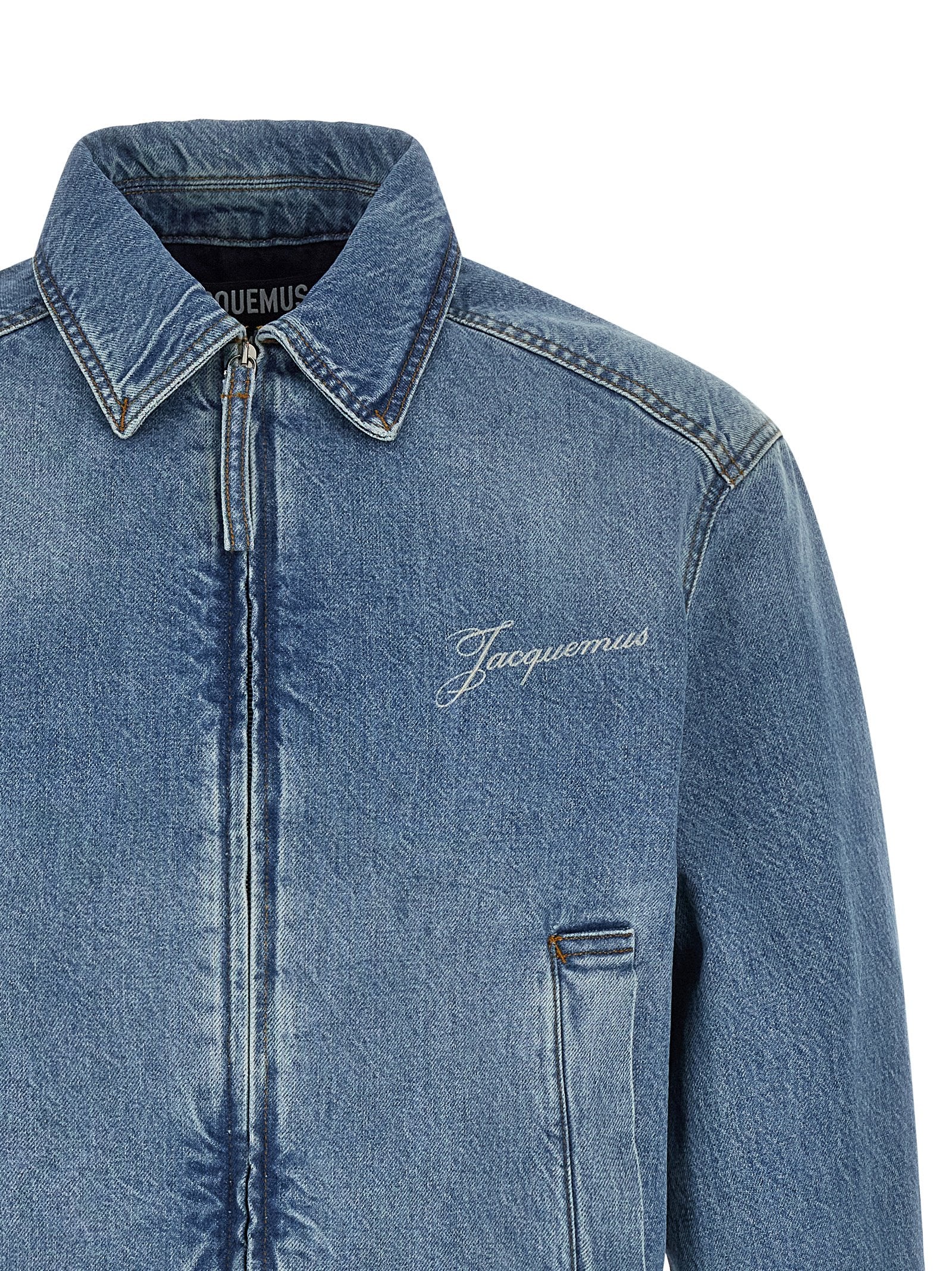 Jacquemus Blue Cotton Denim Jacket for Men