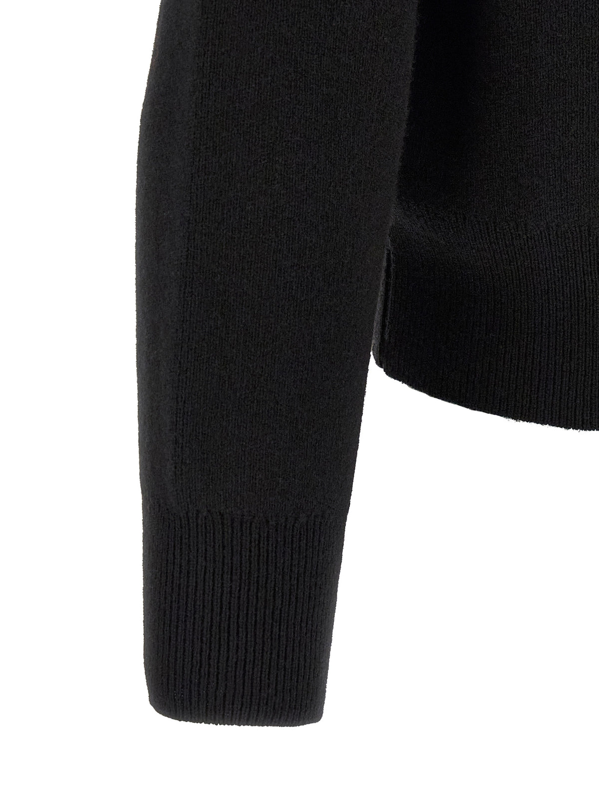 Ami Paris Black Wool Cardigan for Men