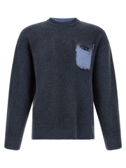 Diesel Blue Wool Cardigan for Men
