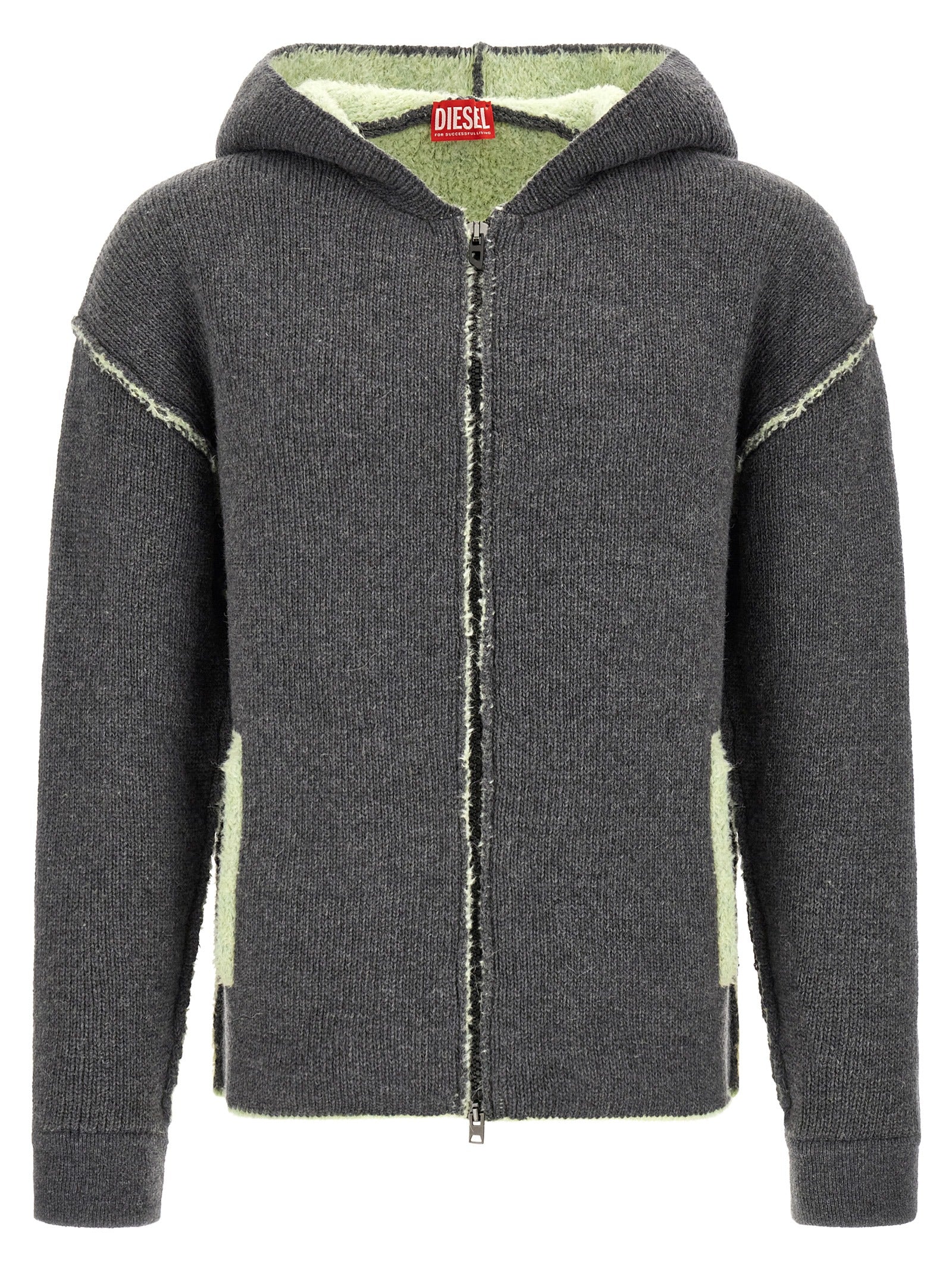 Diesel Gray Wool Sweatshirt for Men