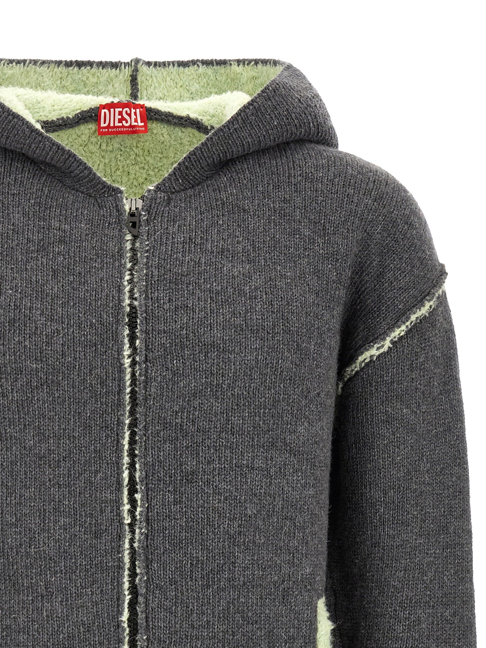 Diesel Gray Wool Sweatshirt for Men