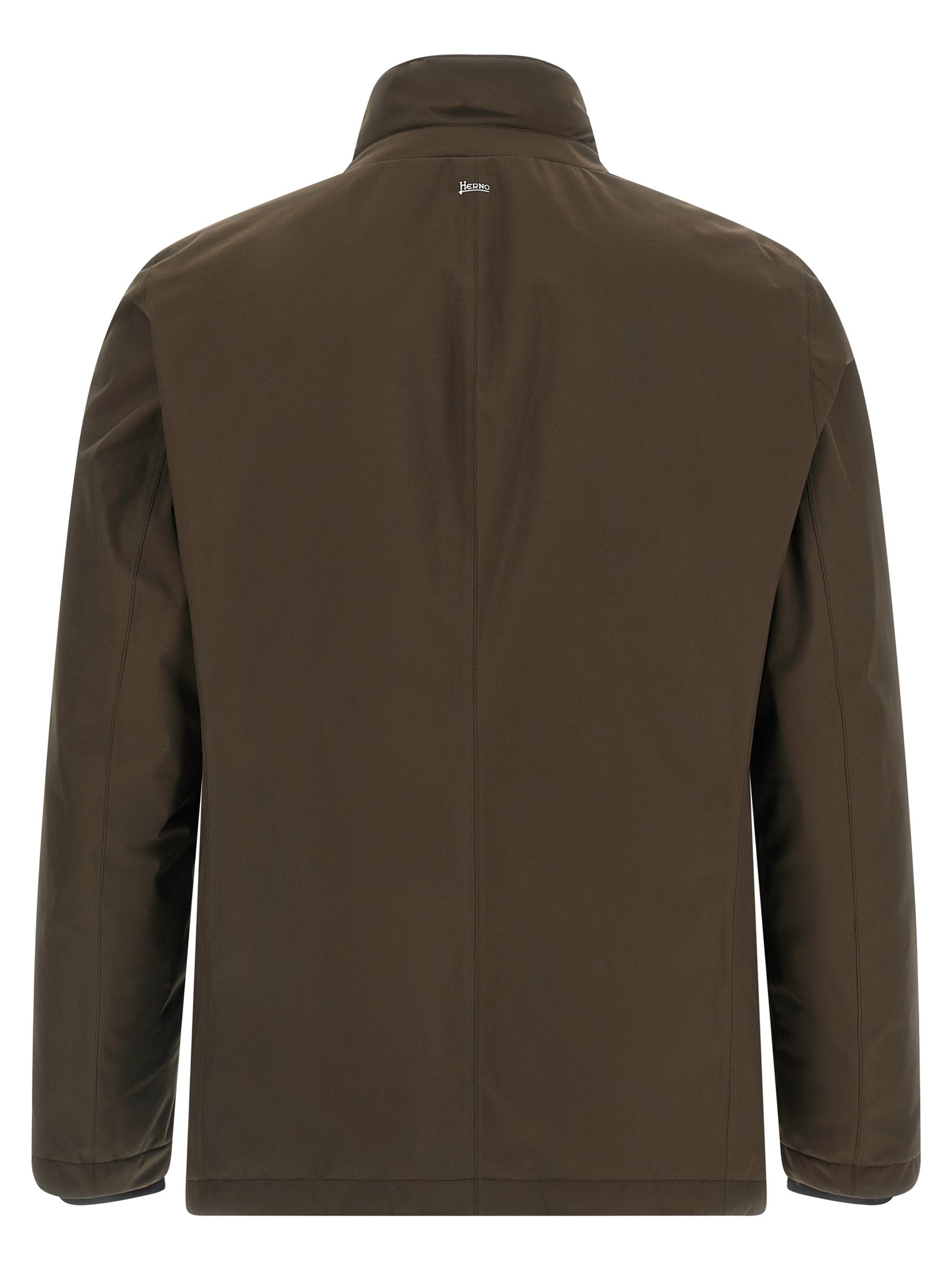 Herno Brown Polyester Full-Length Jacket for Men