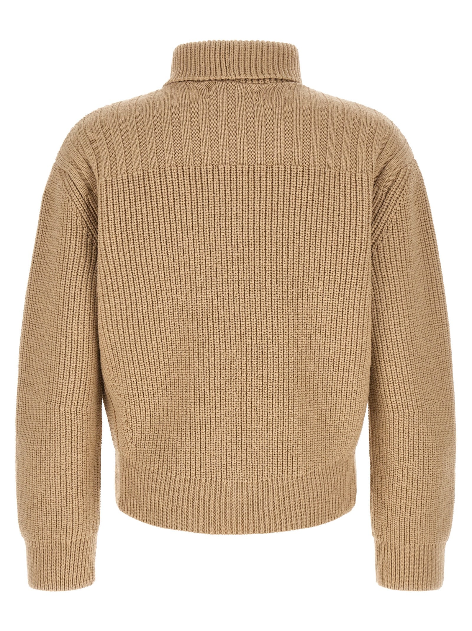 Dries Van Noten Beige Wool Cardigan for Men