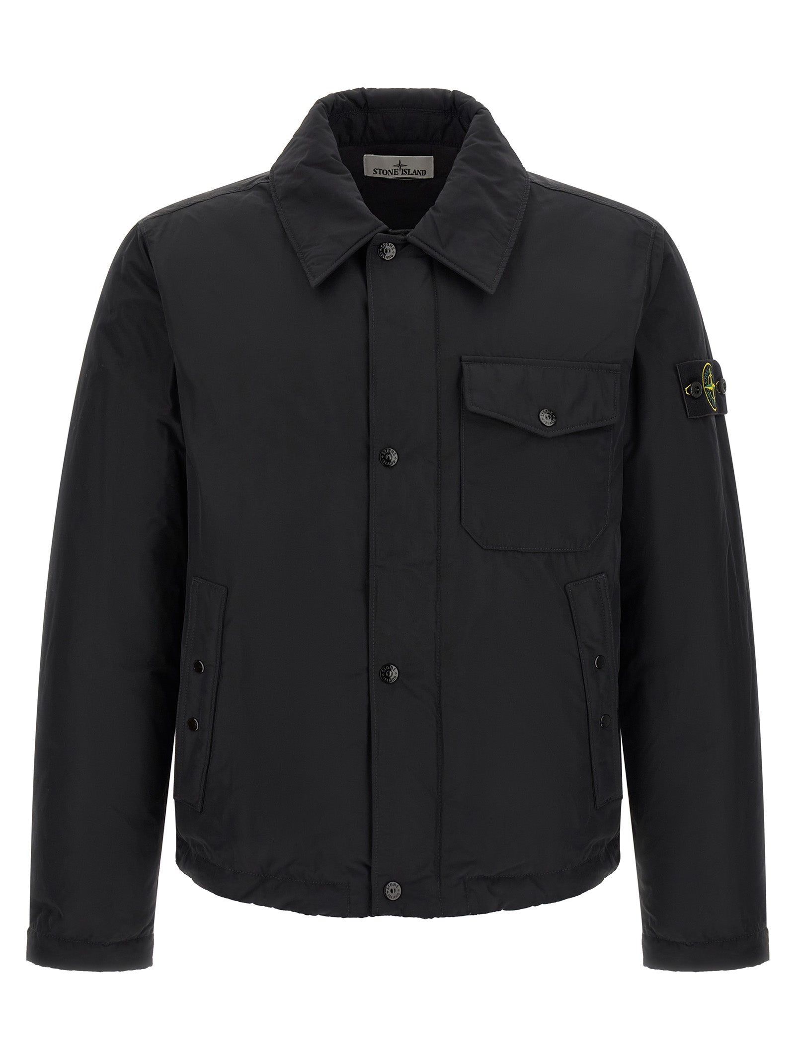 Stone Island Black Polyester Jacket for Men