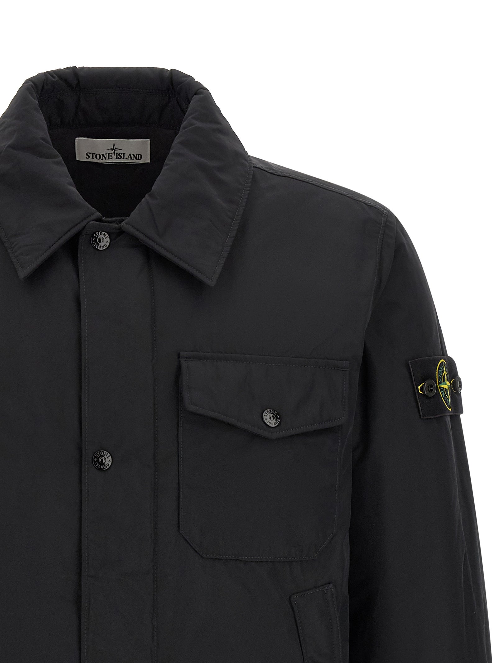 Stone Island Black Polyester Jacket for Men