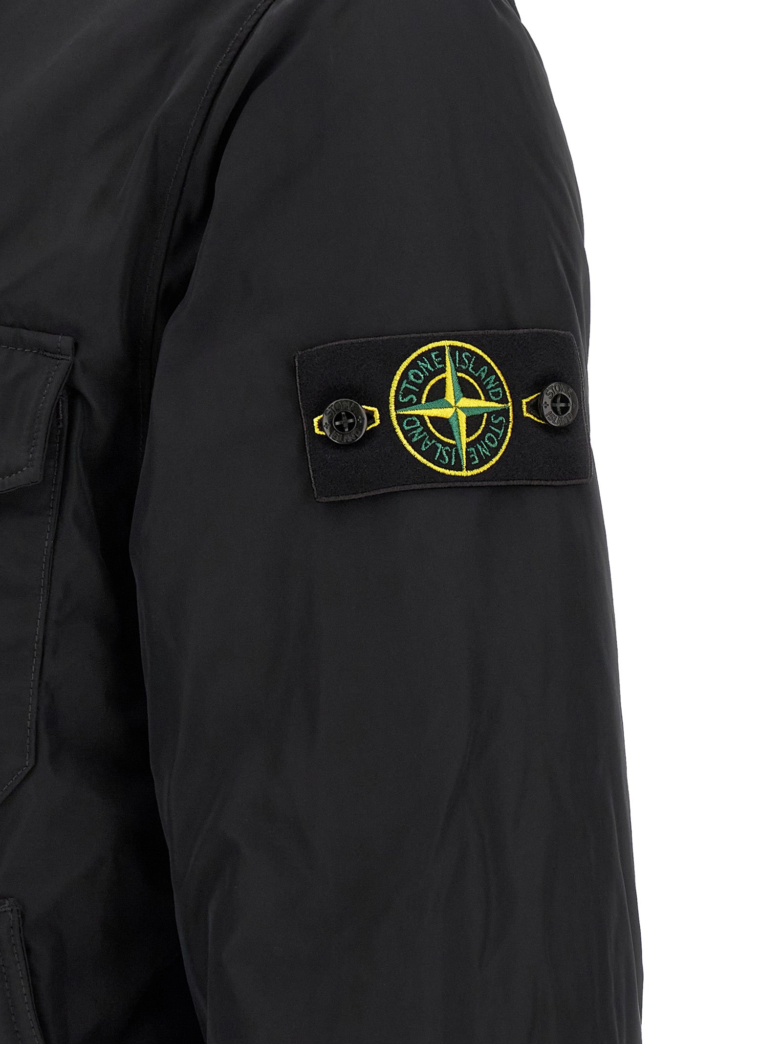 Stone Island Black Polyester Jacket for Men
