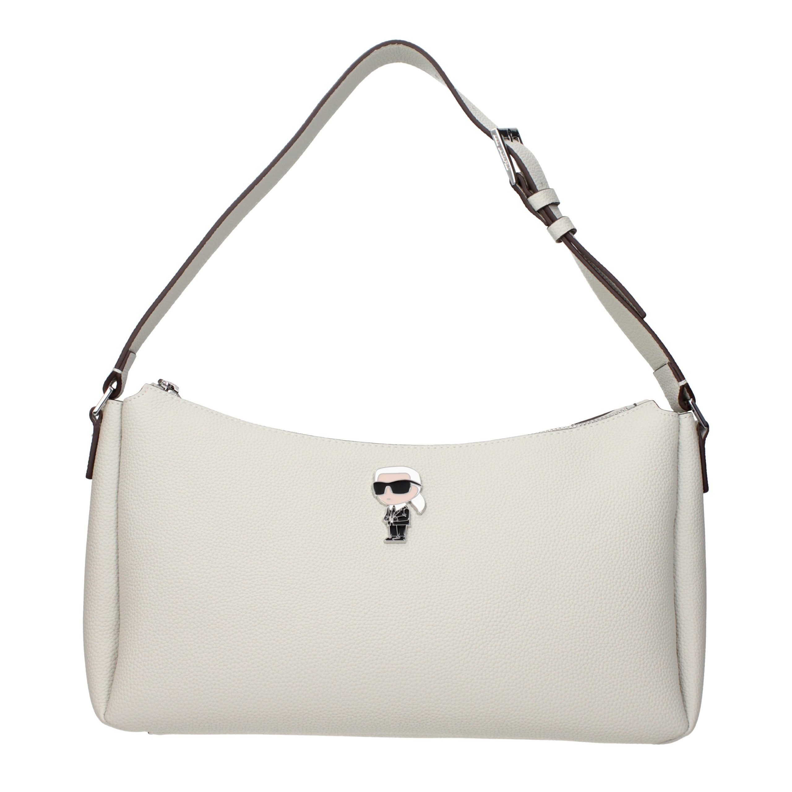 Karl Lagerfeld Gray Leather Shoulder Bag for Women