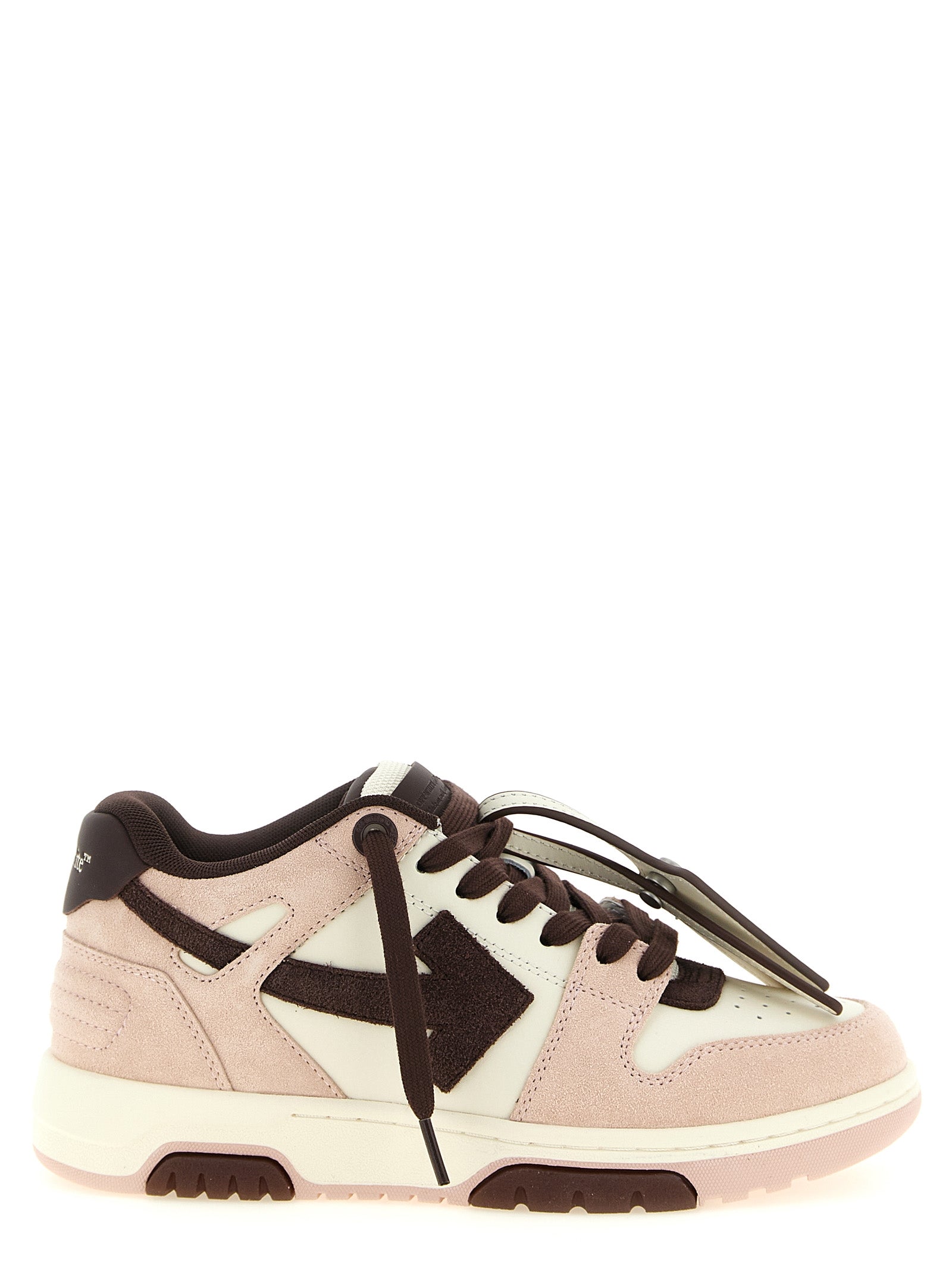 Off-White Multicolor Cowhide Low Top Sneakers for Women