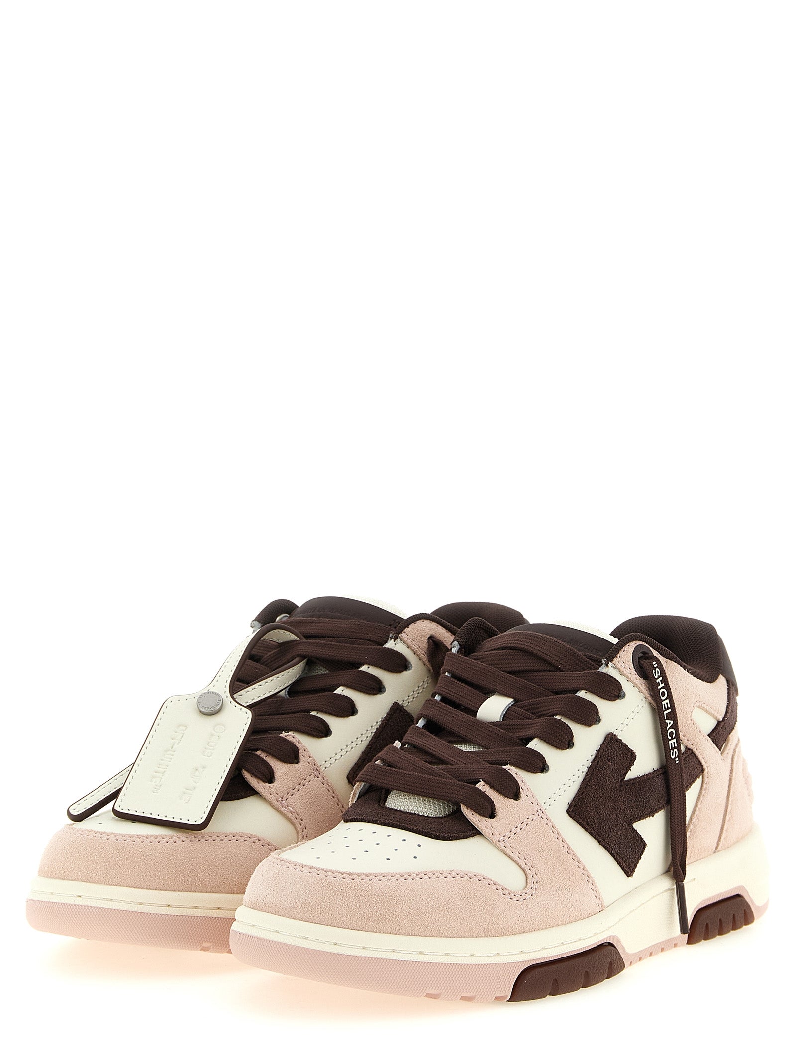 Off-White Multicolor Cowhide Low Top Sneakers for Women