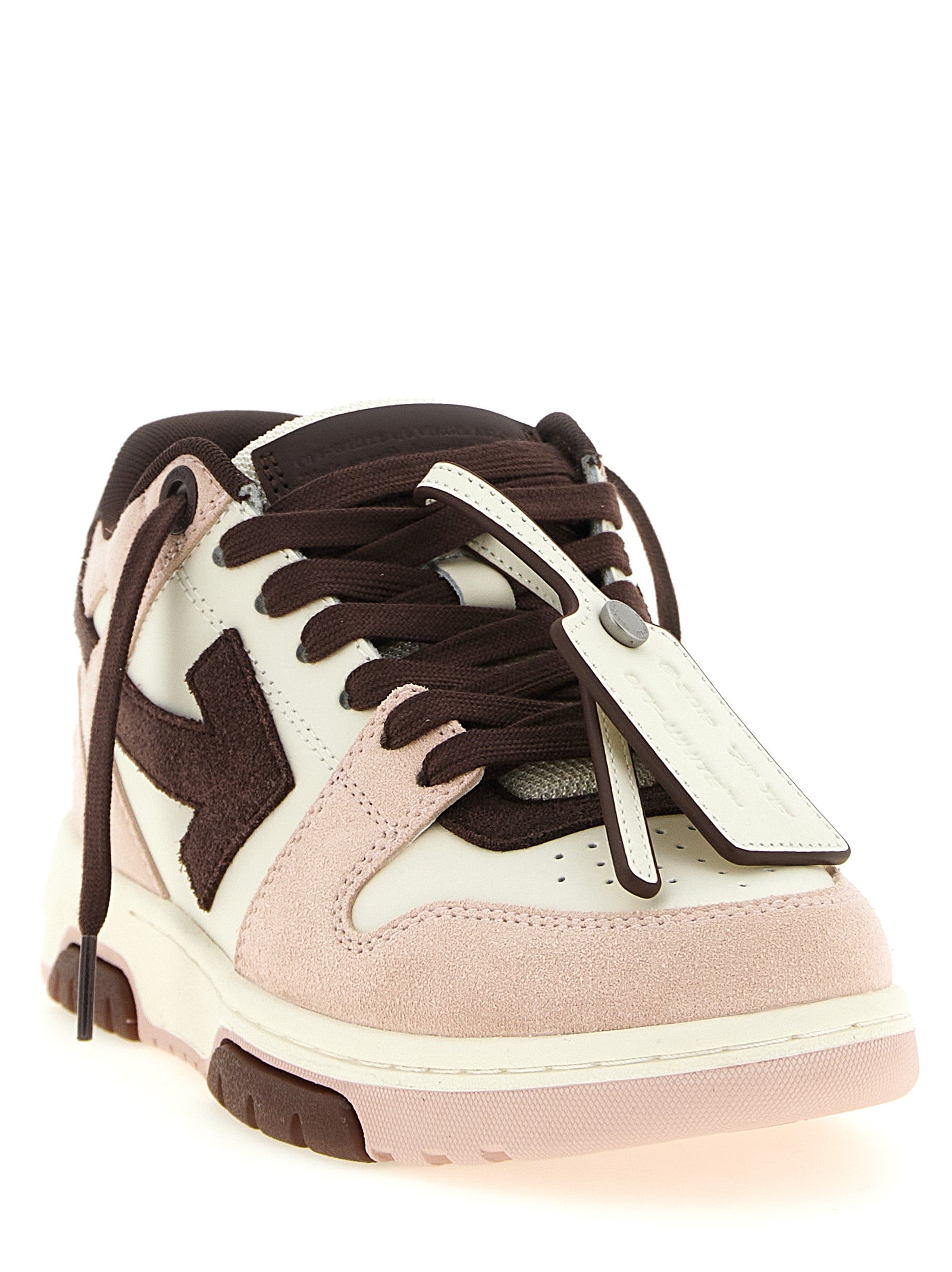 Off-White Multicolor Cowhide Low Top Sneakers for Women