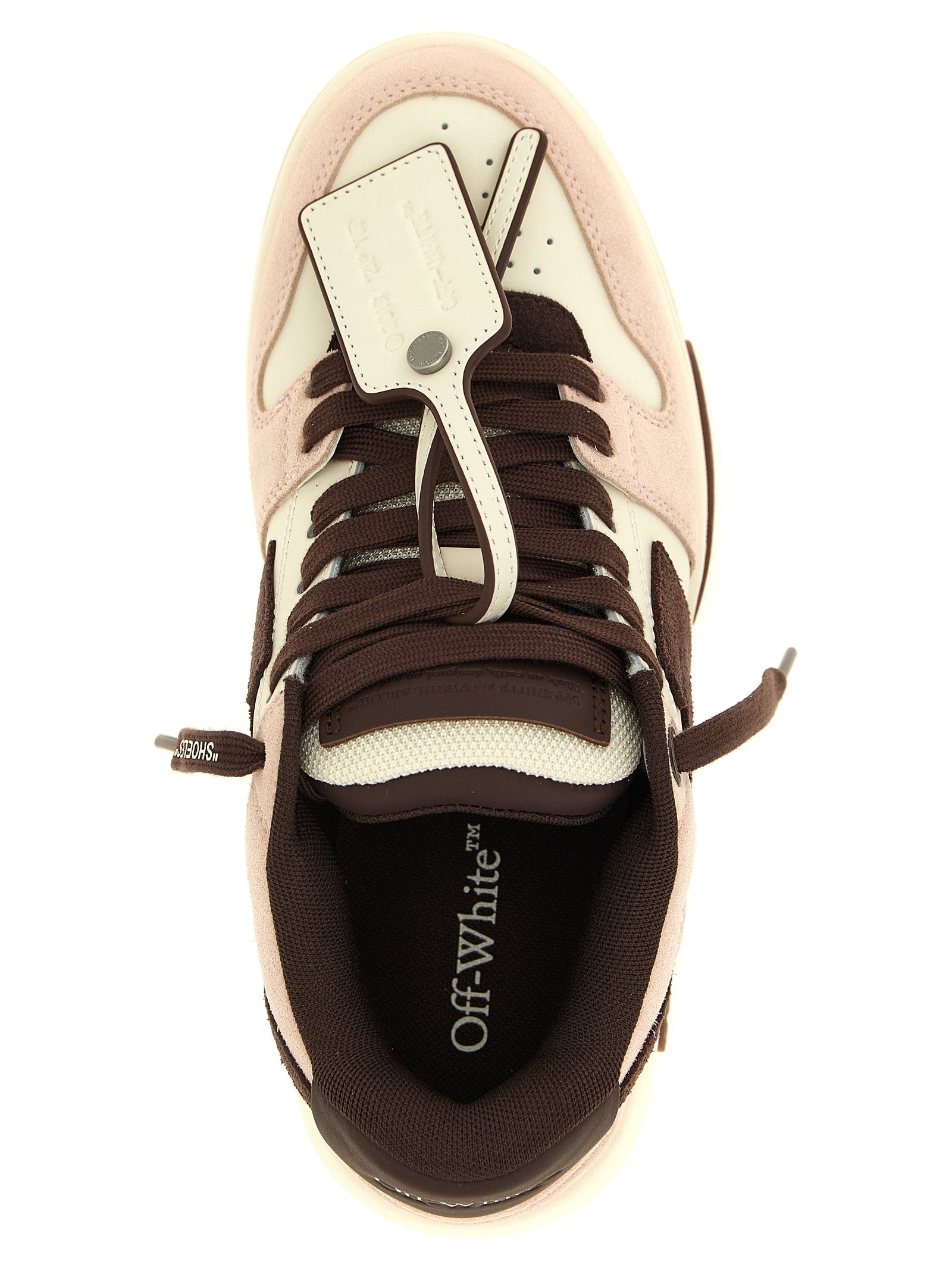 Off-White Multicolor Cowhide Low Top Sneakers for Women