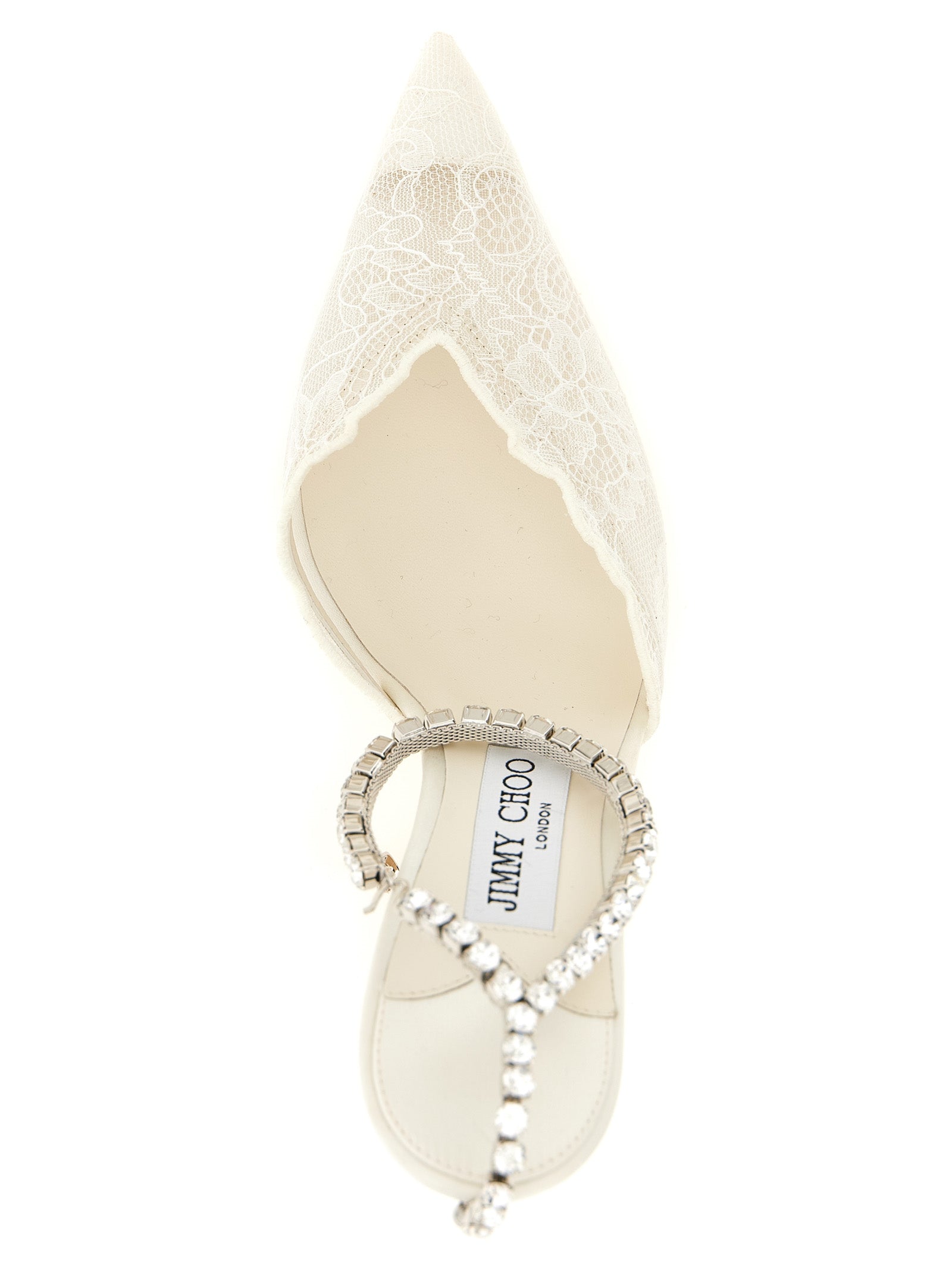 Jimmy Choo White Tencel High Heel Pumps for Women