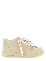 Off-White Beige Plastic Athletic Sneakers for Women