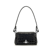 Vivienne Westwood Black Calf Leather Bos Taurus Handbag