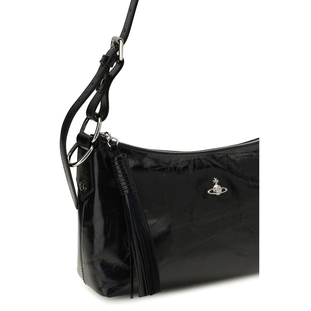 Vivienne Westwood Black Calf Leather Bos Taurus Shoulder Bag for Women